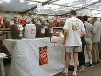 Inside the beer tent