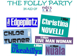 Cuttiung from promotional poster for Folly at The Folly