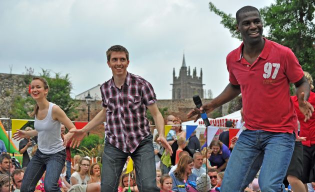 Photo of dancers at last year's Hertford Funday