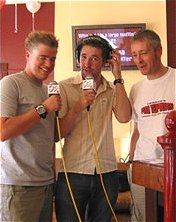 Radio presenters in The Stone House