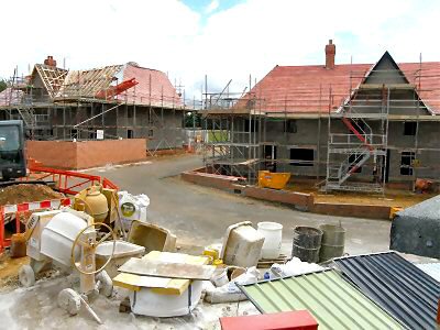 New homes being constructed at Balls Park