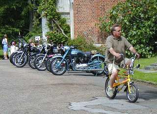 Man riding Chopper bike