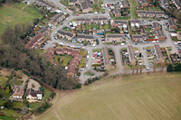 Photo of Temple Fields from the air